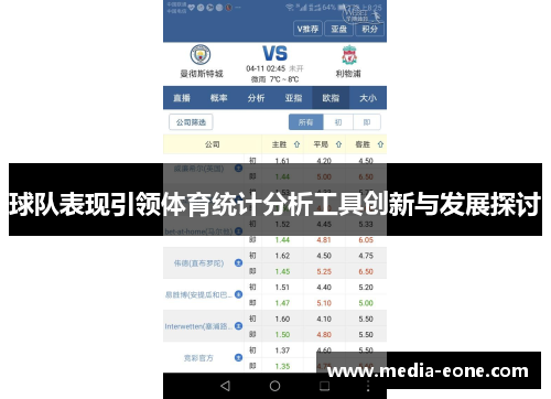 球队表现引领体育统计分析工具创新与发展探讨