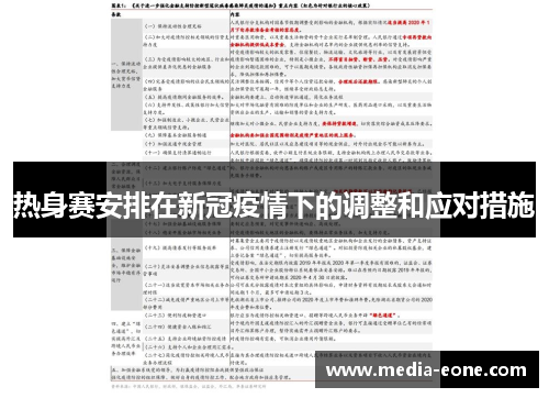热身赛安排在新冠疫情下的调整和应对措施